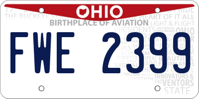 OH license plate FWE2399