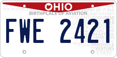 OH license plate FWE2421