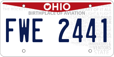 OH license plate FWE2441
