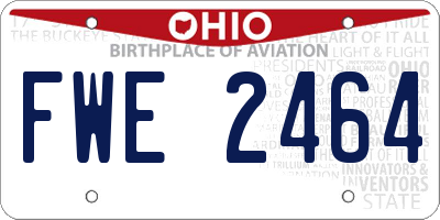 OH license plate FWE2464