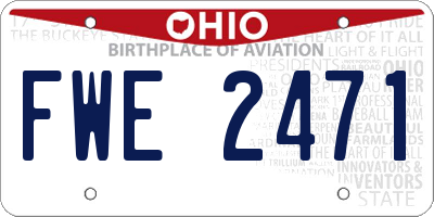 OH license plate FWE2471