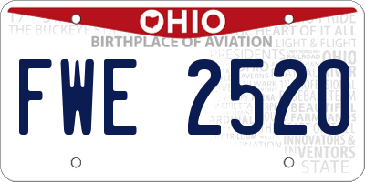 OH license plate FWE2520