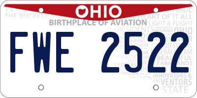 OH license plate FWE2522