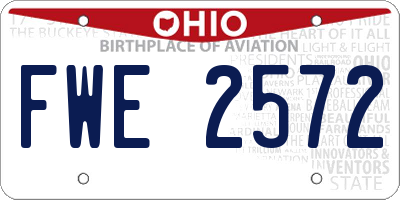 OH license plate FWE2572