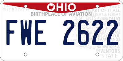 OH license plate FWE2622