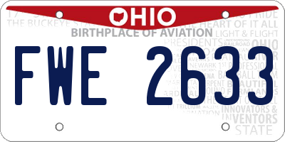 OH license plate FWE2633