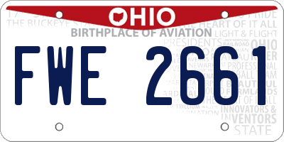 OH license plate FWE2661