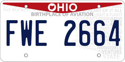 OH license plate FWE2664