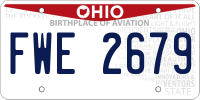 OH license plate FWE2679