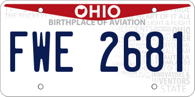 OH license plate FWE2681