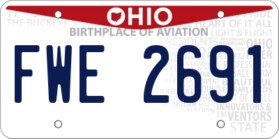 OH license plate FWE2691