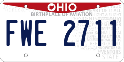 OH license plate FWE2711