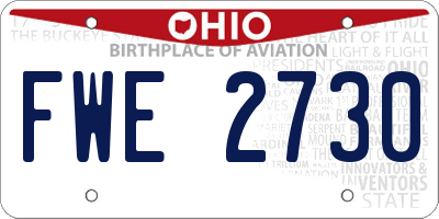 OH license plate FWE2730