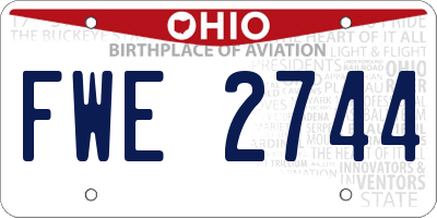 OH license plate FWE2744