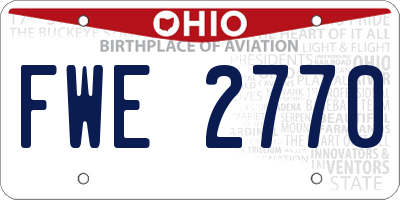 OH license plate FWE2770