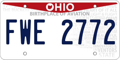 OH license plate FWE2772