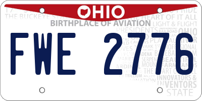 OH license plate FWE2776