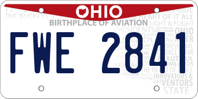 OH license plate FWE2841