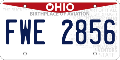 OH license plate FWE2856