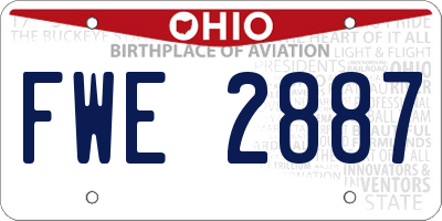 OH license plate FWE2887