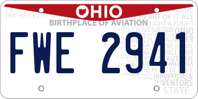 OH license plate FWE2941