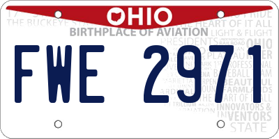 OH license plate FWE2971