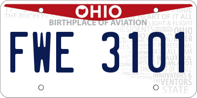 OH license plate FWE3101