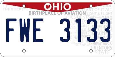 OH license plate FWE3133