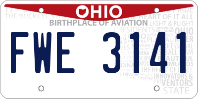 OH license plate FWE3141