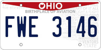 OH license plate FWE3146