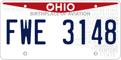 OH license plate FWE3148