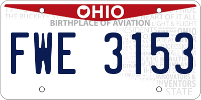 OH license plate FWE3153