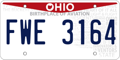 OH license plate FWE3164