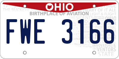OH license plate FWE3166