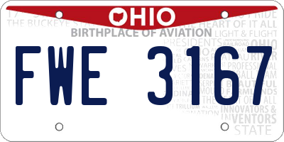 OH license plate FWE3167