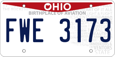 OH license plate FWE3173