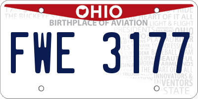 OH license plate FWE3177