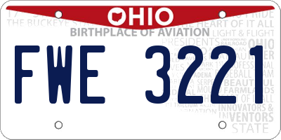 OH license plate FWE3221