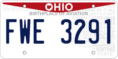 OH license plate FWE3291
