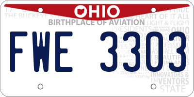 OH license plate FWE3303