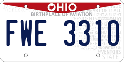 OH license plate FWE3310