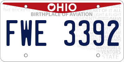 OH license plate FWE3392