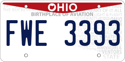 OH license plate FWE3393