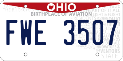 OH license plate FWE3507