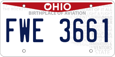 OH license plate FWE3661