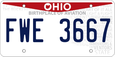 OH license plate FWE3667