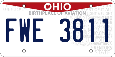 OH license plate FWE3811