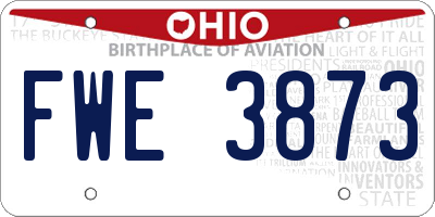 OH license plate FWE3873