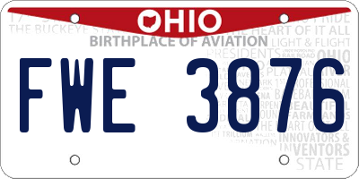 OH license plate FWE3876