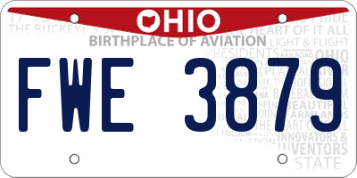 OH license plate FWE3879